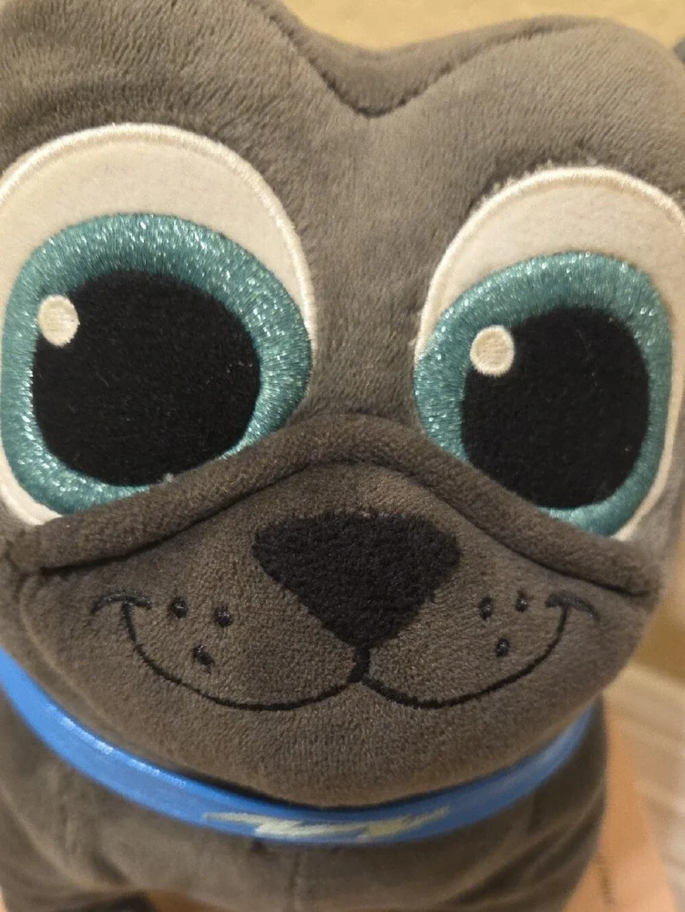 Disney's Bingo Puppy Dog Pals Plush Gray Dog Toy with Teal Eyes